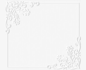 embossed image of floral frame