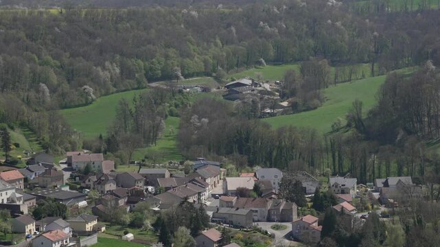 Manderen-Ritzing village in Moselle region of France countryside Europe landscape