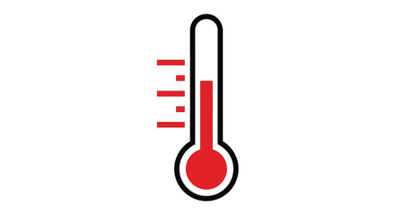 Vector Illustration of a Thermometer Showing High Temperature