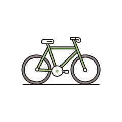 Fototapeta premium Minimalist Bicycle Illustration for Transportation, Lifestyle, and Ecology Designs
