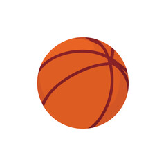 Orange Basketball Illustration on White Background for Sports Design