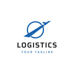 Logistics logo template design for delivery with a creative concept. Logo can be for business, express delivery.