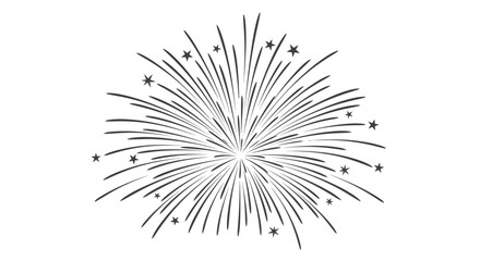 Obraz premium Abstract Burst of Fireworks and Stars, Festive Celebration, Dynamic Explosion
