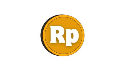 Indonesian rupiah coin illustration showing metallic currency detail, symbolizing small denomination money, cash payment, savings, and national financial concept.