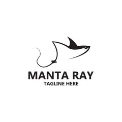 manta ray logo vector icon ilustration template design
