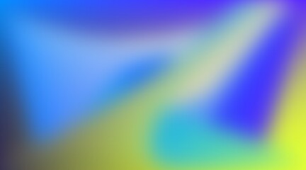 A vibrant abstract background featuring a fluid mesh gradient of electric blue, neon yellow, and teal green. This blurry, organic texture creates a dynamic, high-energy, and modern visual aesthetic. © Want2x