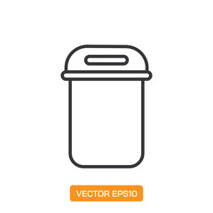Trash Icons. Thin Line Symbol Elements Collection.