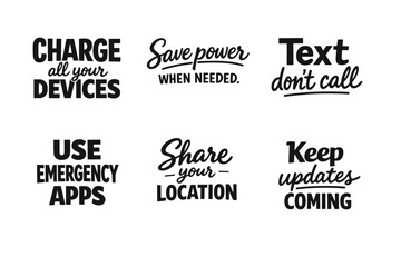 Fototapeta premium Emergency communication tips and device charging recommendations