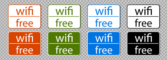 Wifi zone signal with free password vector and icon logo sticker. Sign symbol router with wave wlan fi and set round signage. Spot network wifi with label public free and poster wi-fi password