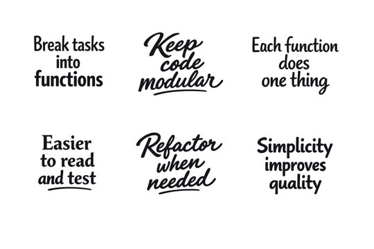 Principles of clean code: modularity, simplicity, readability, refactoring