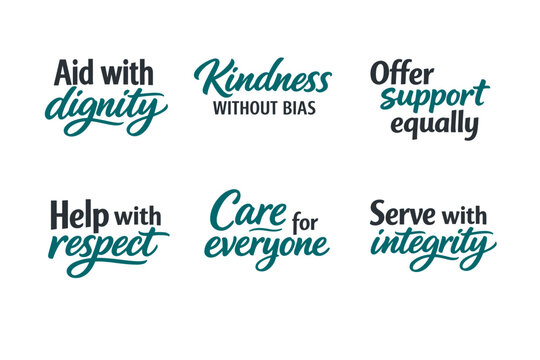 Empowering compassionate service values: dignity, kindness, support, respect, care, integrity