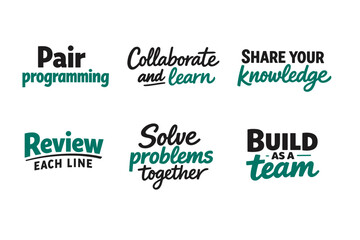 Obraz premium Collaboration and teamwork in software development
