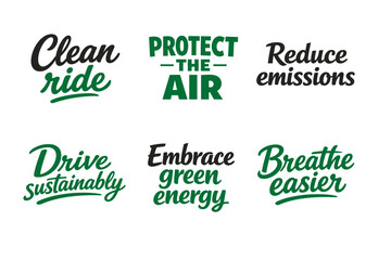 Fototapeta premium Promoting clean ride and green energy for sustainable emissions reduction