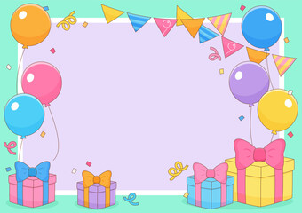 bright green celebrating party frame 2