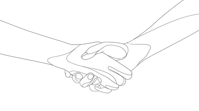 A hand is shaking another hand