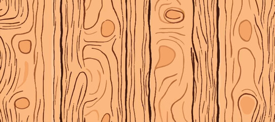 Seamless Wooden Texture Backgrounds &ndash; Natural Wood Grain Patterns Collection, Light Brown Timber Surface, Rustic Plank Boards, Vector Graphic Resource for Interior Design, Flooring, Furniture.