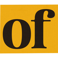 Bold Black lowercase of Word on Yellow Background