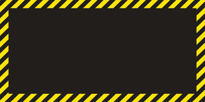 Yellow and black striped lines seamless pattern or texture. Under construction and safety background.