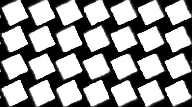 Abstract black and white checkered pattern background, rough edge geometric square grid