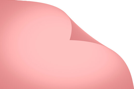 Folio de color rosa doblado para poder escribir, fondos trasparentes en formato png