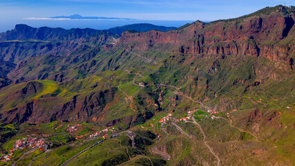 Breathtaking bird's eye view of Tejeda recognized among Spain's most beautiful villages © Андрей Нелупов