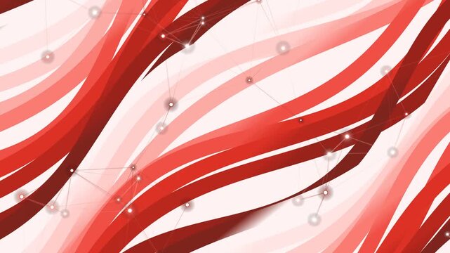 Red and White Abstract Wavy Background.