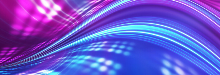 Naklejka na ściany i meble Neon lights cut across a dark background creating patterns that suggest motion and energy. The lines are vibrant and draw the eye toward the center, inviting exploration.