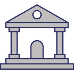 Court Order Icon &ndash; Legal Document Colored Outline Symbol for Law & Justice