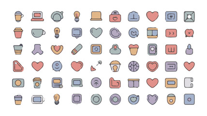 Creative Sketch Style Icon Set