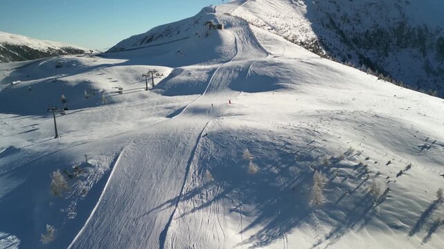 Ski slope in the Austrian Alps