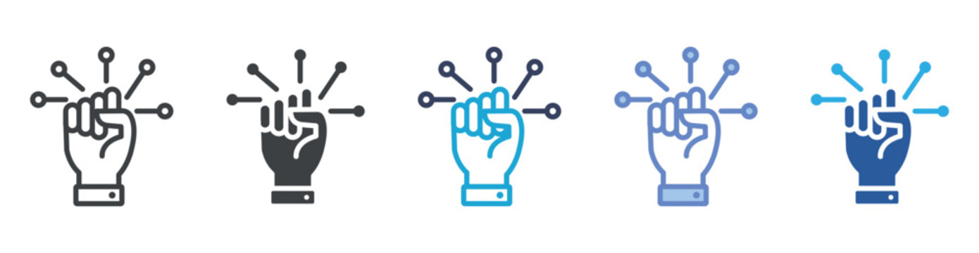 Autonomy icon set multiple style collection