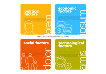 PEST Analysis Infographic Template for Business Strategy and Market Research