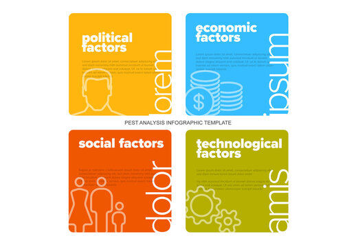 PEST Analysis Infographic Template for Business Strategy and Market Research