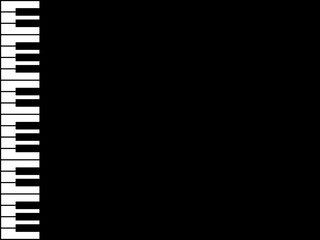 左に配置された36鍵のピアノ鍵盤とシンプルな背景のイラスト（黒）【線あり】