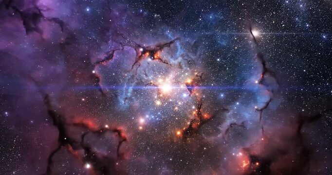 Cosmic Nebula Star Formation Galaxy.