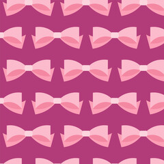 Pink bow pattern swatch available in swatches panel cute seamless background with simple pastel ribbon design