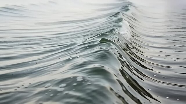 Ocean Waves Rolling on Water Surface.