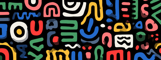 Fototapeta premium seamless pattern with numbers and symbols