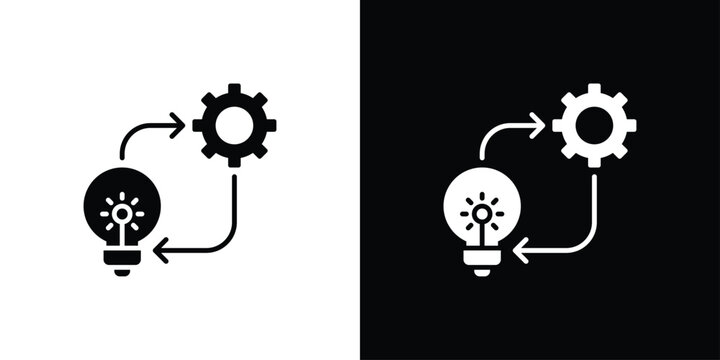 Implementation Icon Sheet Multiple Style Collection Isolated Vector