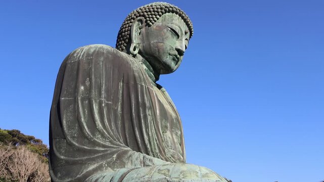 Great Buddha of Kamakura, Japan. The bronzed Great Buddha of Kamakura or Kamakura Daibutsu dates back to the 13th century and is the second tallest bronze Buddha in Japan