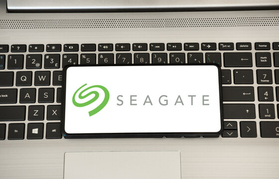 Seagate logo on a smartphone screen. Link&ouml;ping, &Ouml;sterg&ouml;tland, Sweden. 01-20-2026