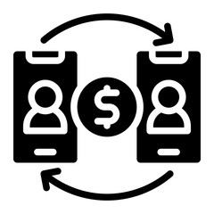Obraz premium money transfer icon vector