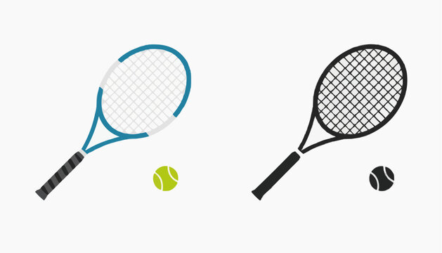 tennis racket and balls