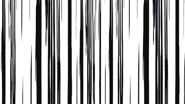 Comic black Speed ​​Line. Animation of black anime, manga speed line background. vertical speed line on white background
