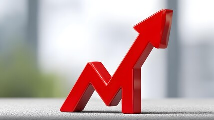 illustration with rising charts emerging from calm minimalist background