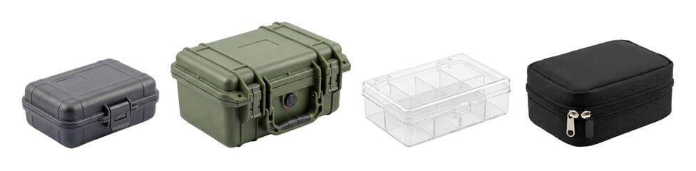 Battery storage case set.