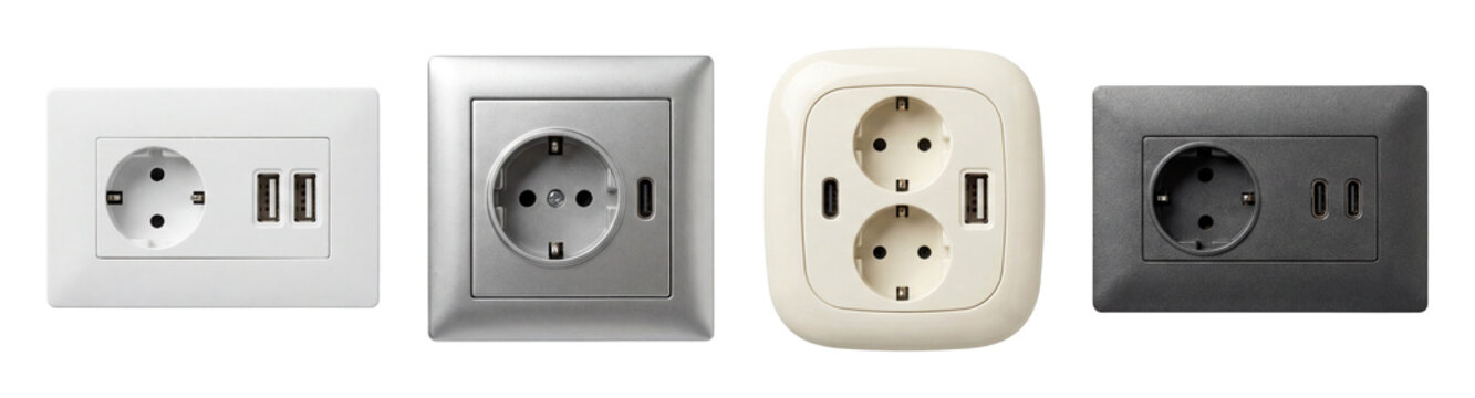 Wall outlet with USB set.
