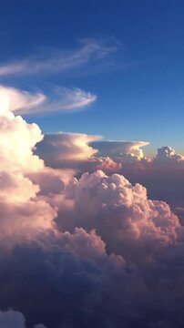 Celestial Silver Lining Dynamic close-up shot focusing on the brilliantly illuminated silver edges of a majestic cloud against a deep blue sky.