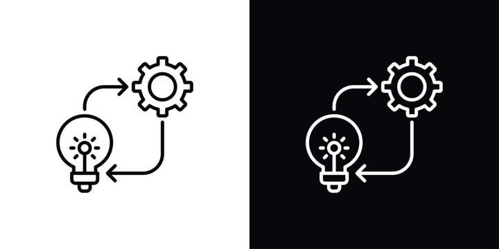 Implementation Icon Sheet Multiple Style Collection Isolated Vector
