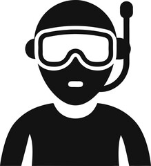 snorkeling icon vector icon